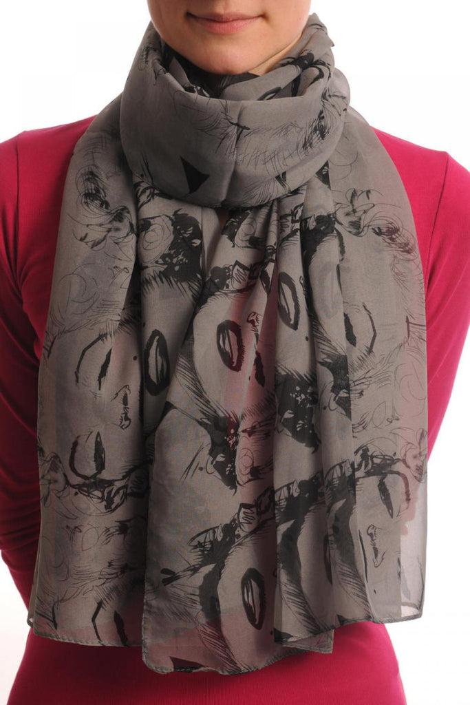 liss kiss Marilyn Monroe on Grey - Scarf