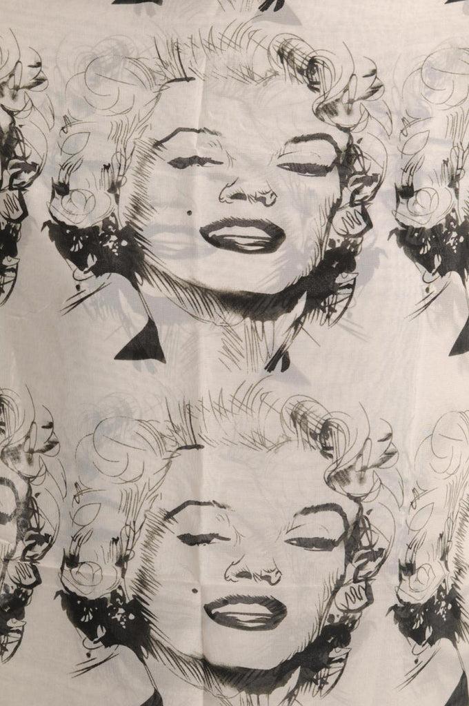 Liss Kiss Marilyn Monroe On White - Scarf