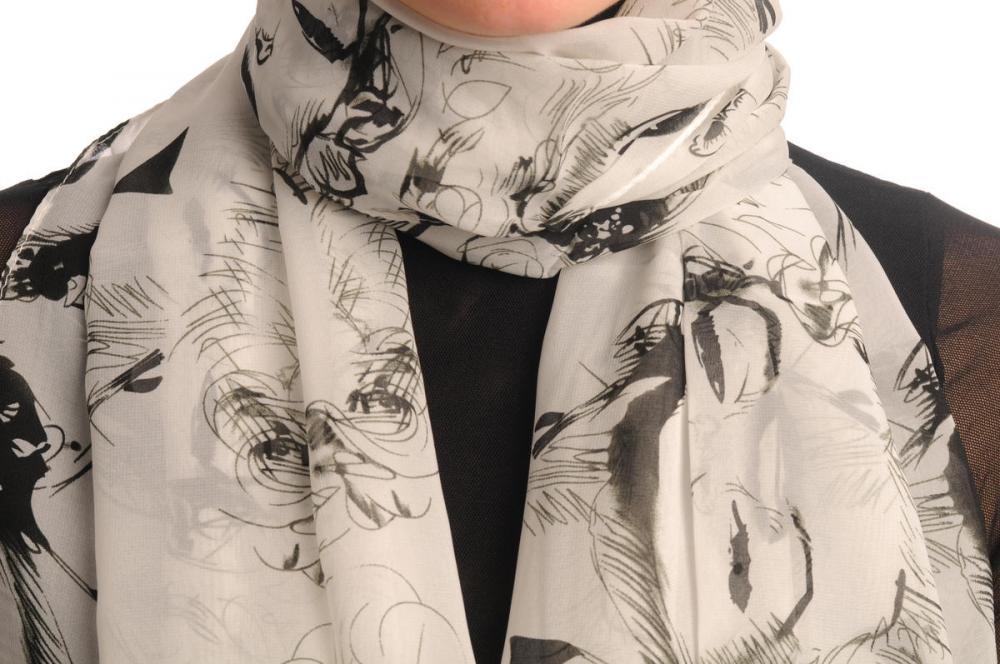 Liss Kiss Marilyn Monroe On White - Scarf