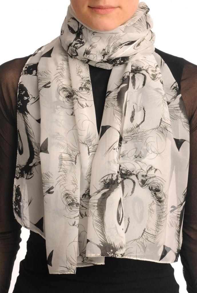 liss kiss Marilyn Monroe On White - Scarf