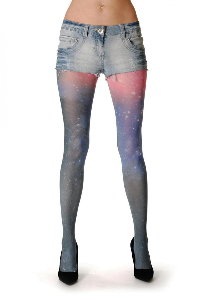 Liss Kiss Milky Way (Galaxy) Print - Tights
