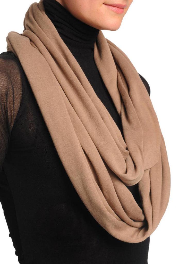 Liss Kiss Mocha Soft Cotton Snood Scarf - Snood