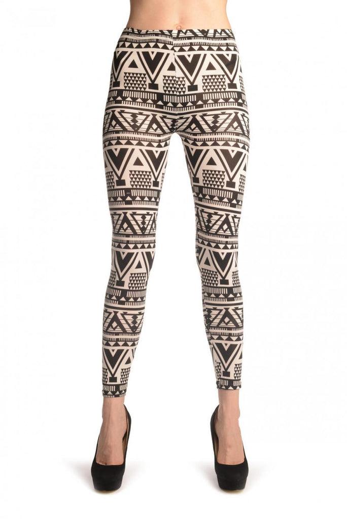 Liss Kiss Monochrome Aztec - Leggings