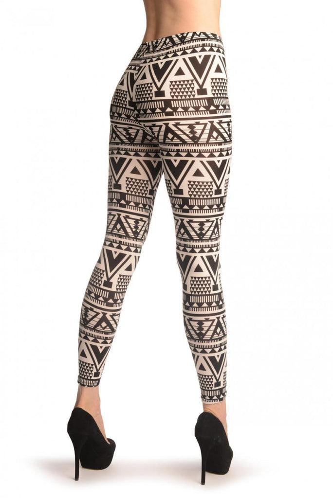 Liss Kiss Monochrome Aztec - Leggings