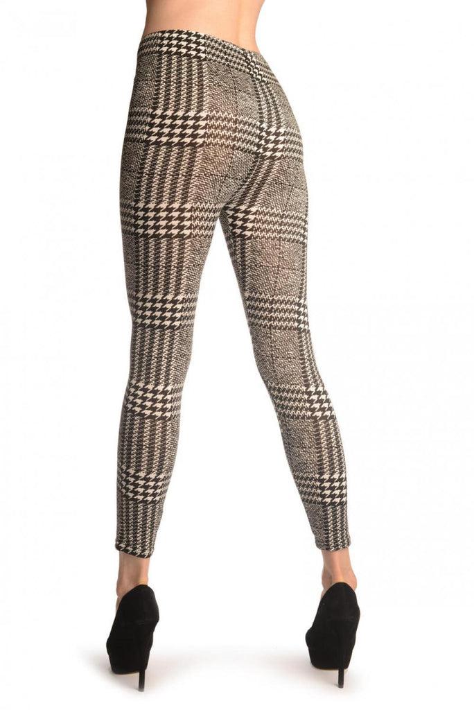 Liss Kiss Monochrome Checkered Dogtooth - Leggings
