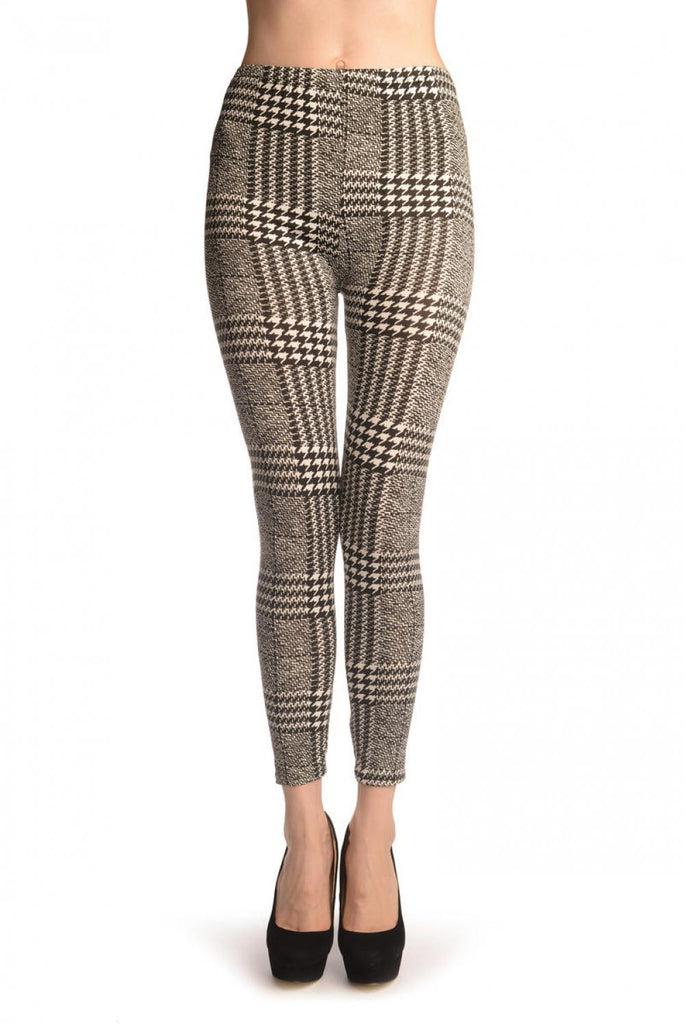 Liss Kiss Monochrome Checkered Dogtooth - Leggings