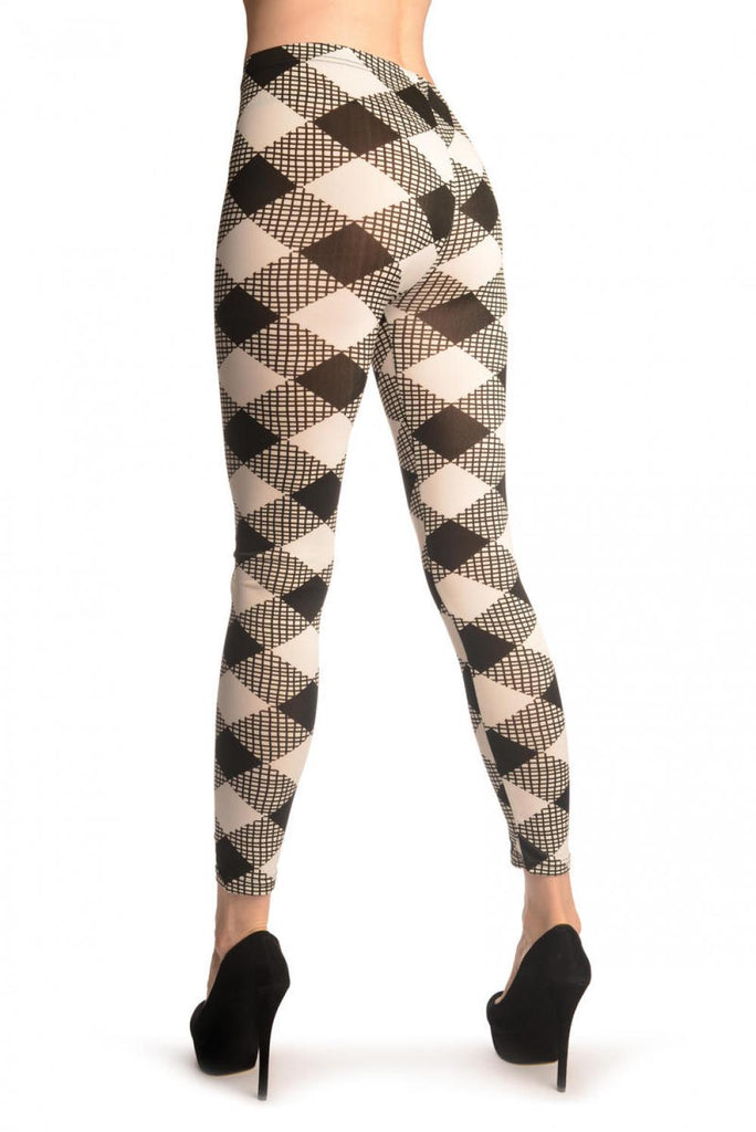 Liss Kiss Monochrome Checkered Gingham - Leggings