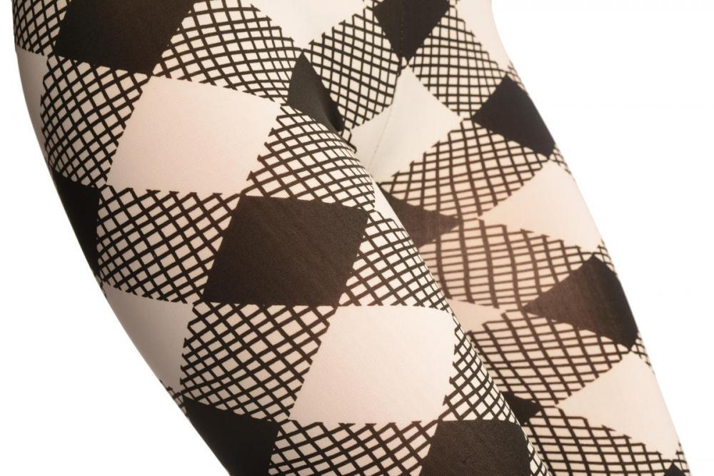 Liss Kiss Monochrome Checkered Gingham - Leggings