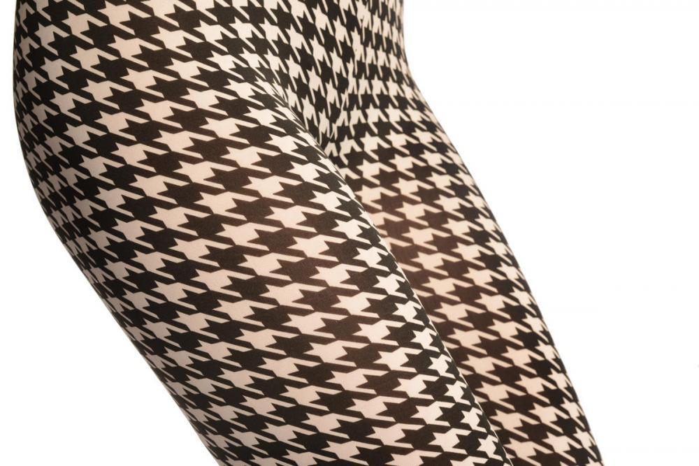 Liss Kiss Monochrome Dogtooth - Leggings