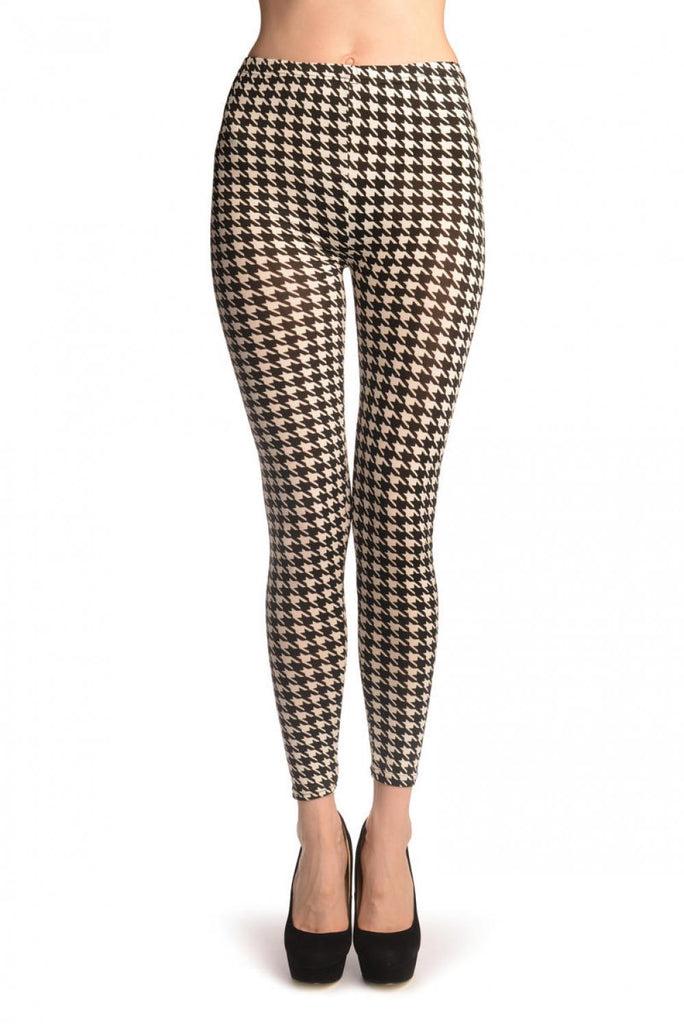 Liss Kiss Monochrome Dogtooth - Leggings