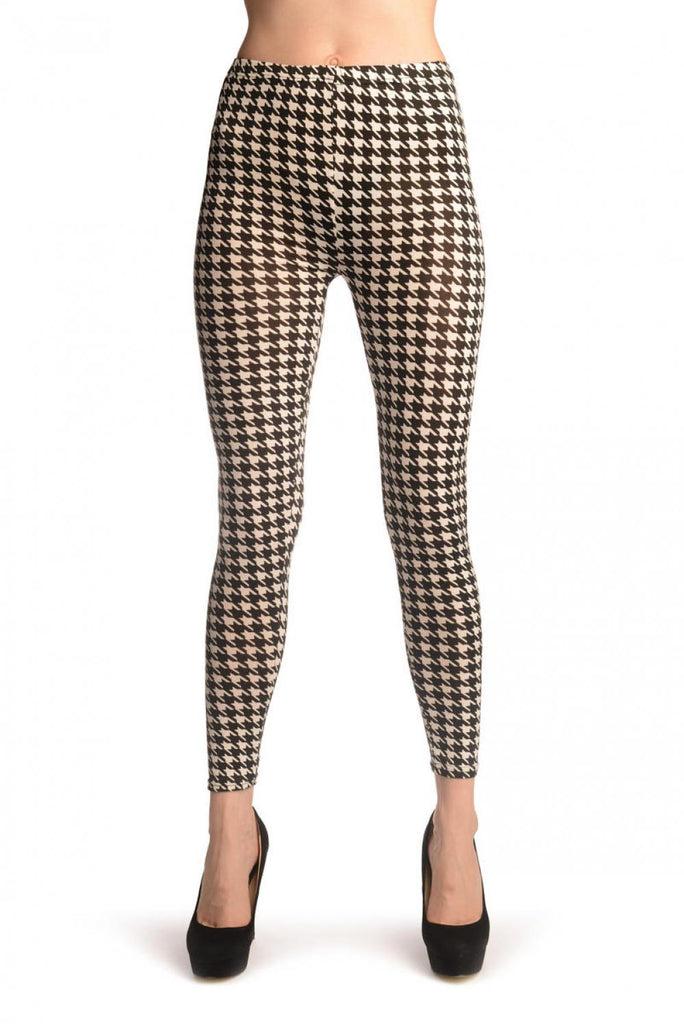 Liss Kiss Monochrome Dogtooth - Leggings