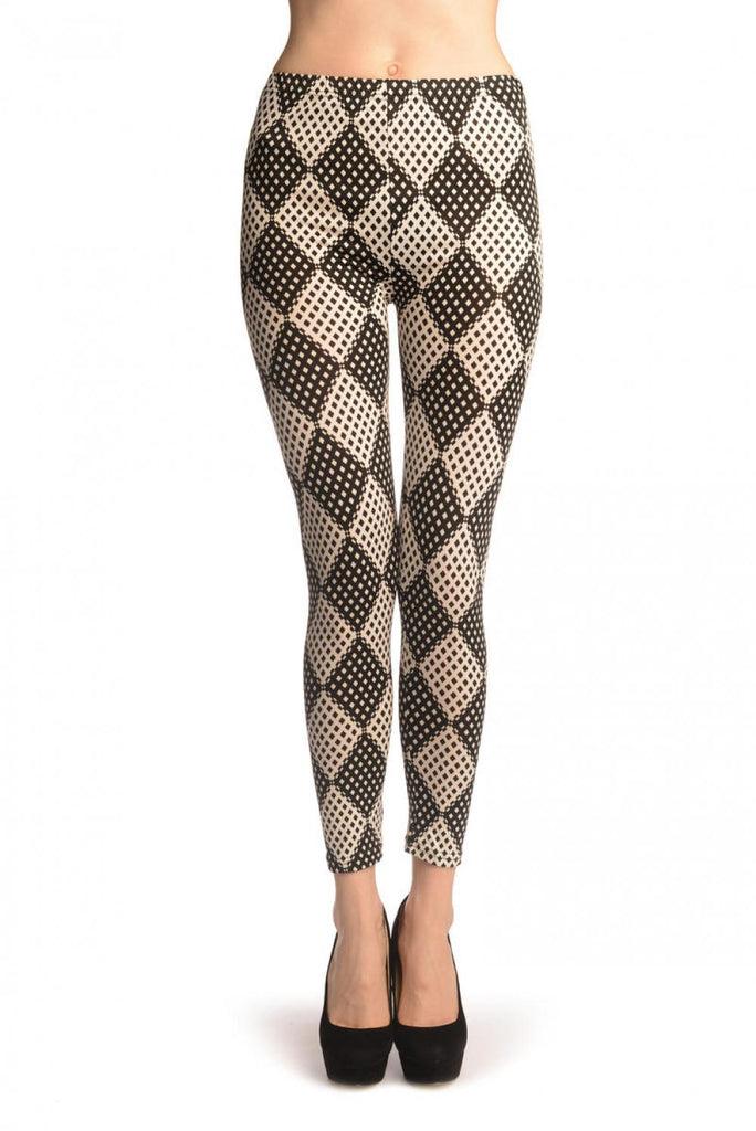 liss kiss Monochrome Mesh Diamonds - Leggings