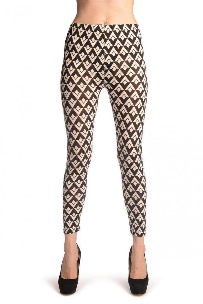 Liss Kiss Monochrome Mirrored Diamonds - Leggings