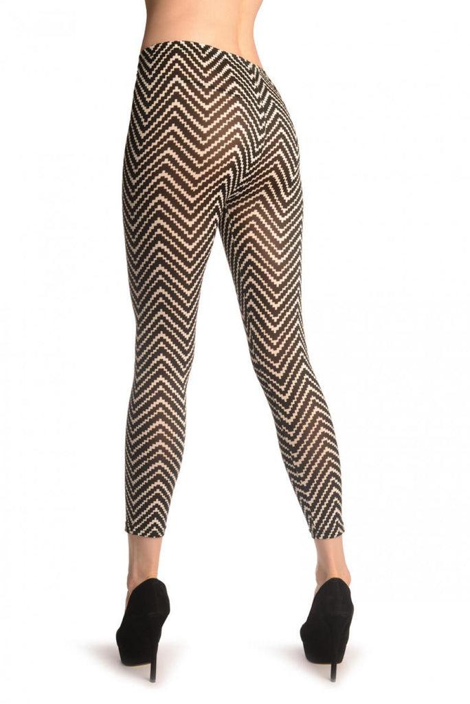 Liss Kiss Monochrome Pixelated ZigZag - Leggings