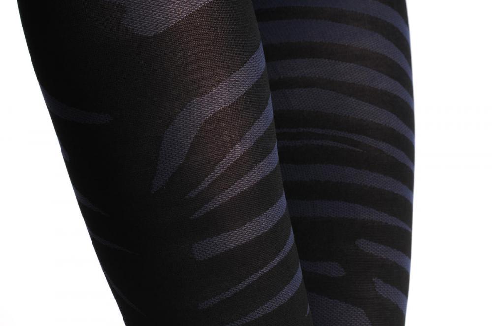 Liss Kiss Navy Blue Zebra Pattern 40 Den - Tights