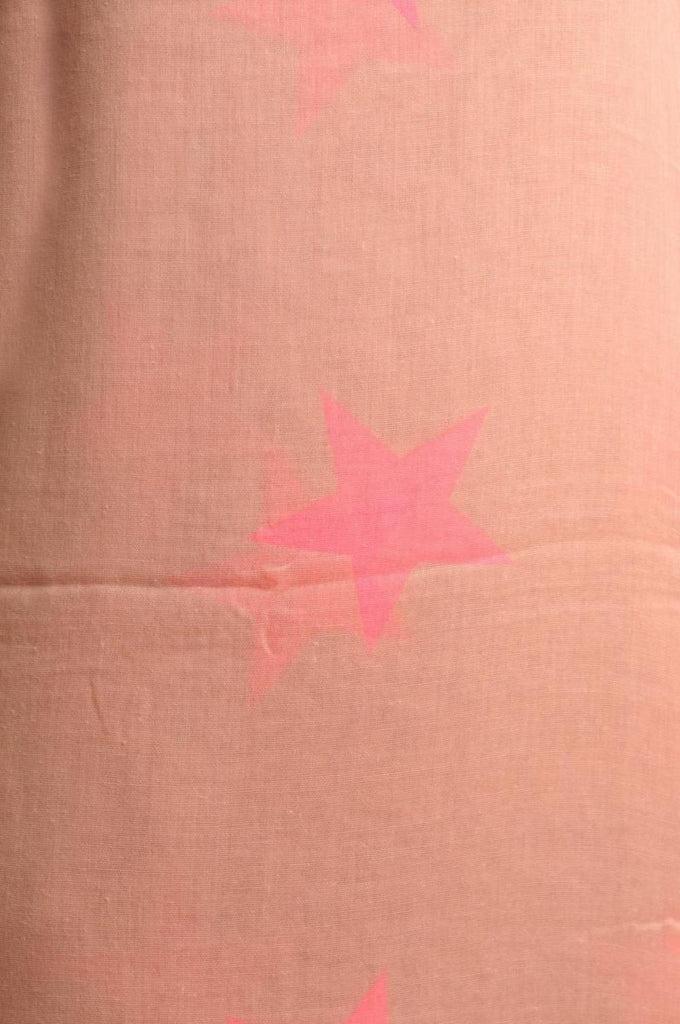 Liss Kiss Neon Pink Stars On Soft Pink - Scarf