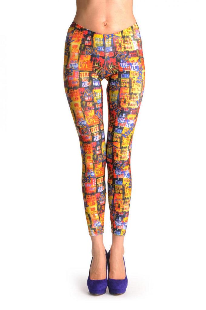 liss kiss Neon Punk Rock Night - Leggings