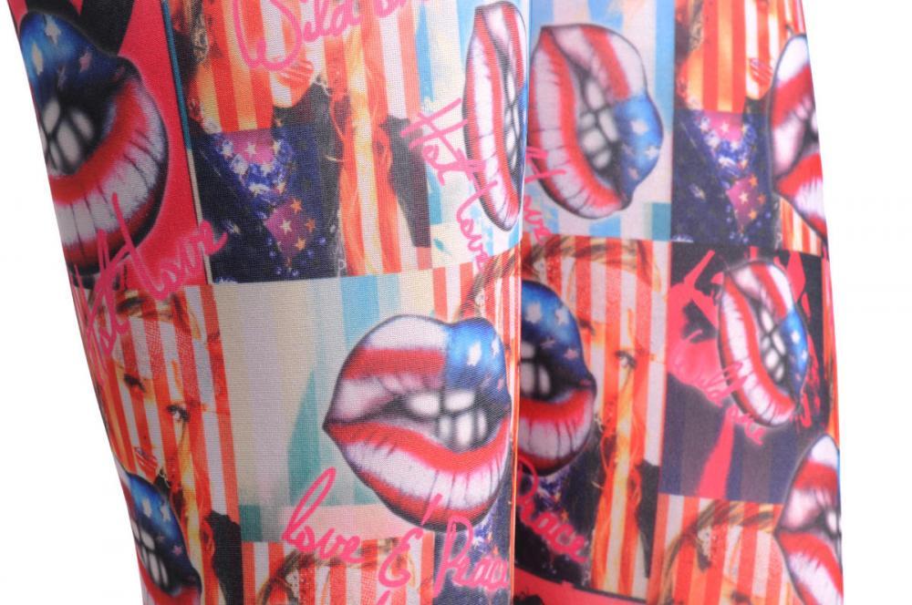 Liss Kiss New York Flag & Lips - Leggings
