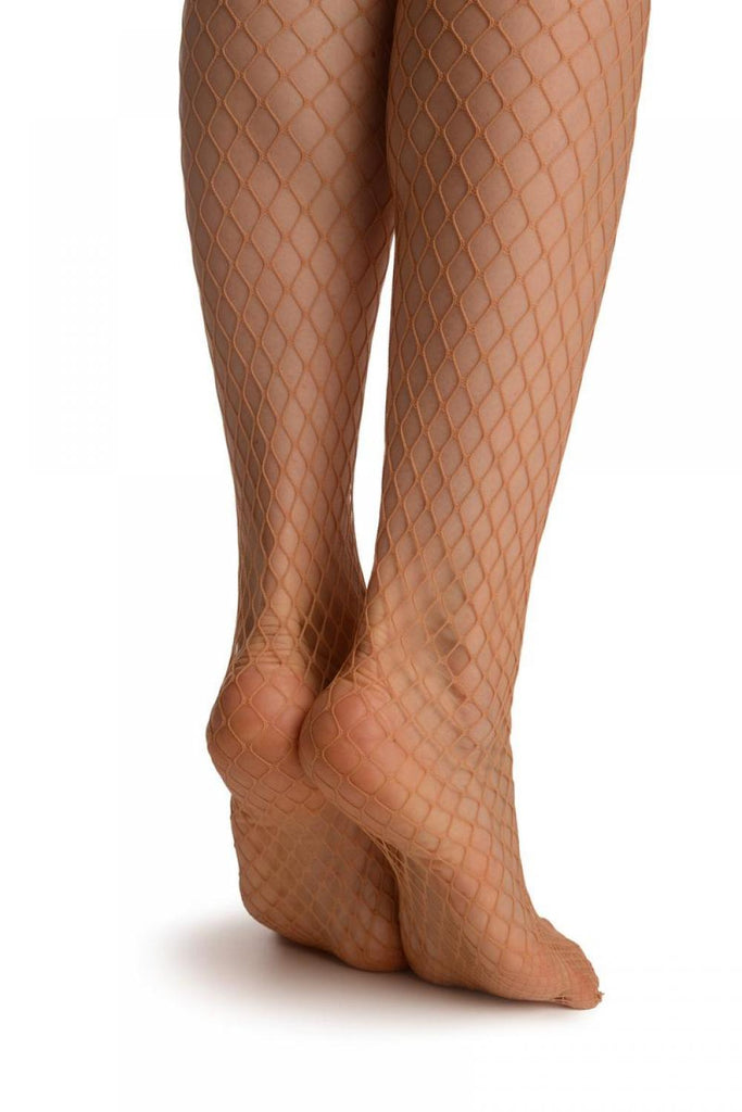 Liss Kiss Nude Medium Fine Fishnet - Tights