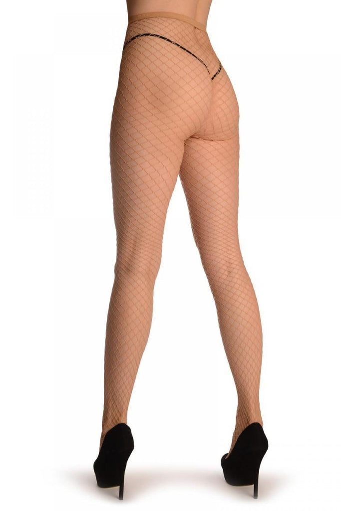Liss Kiss Nude Medium Fine Fishnet - Tights
