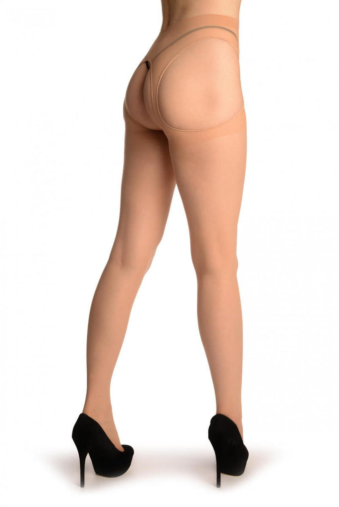 Liss Kiss Nude Suspender Tights - Tights