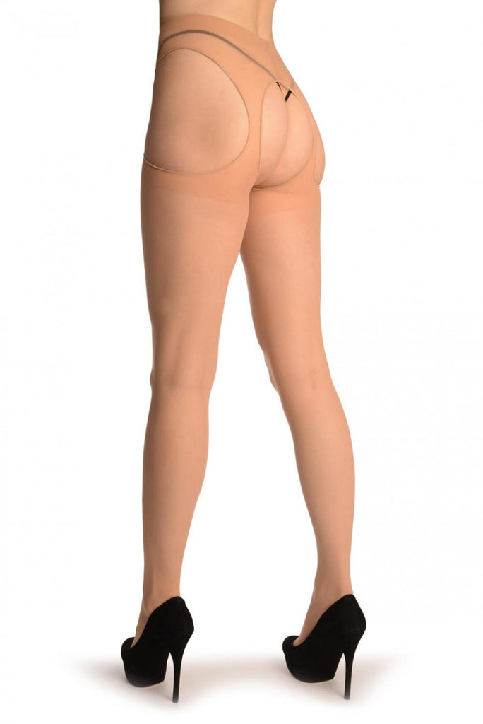 Liss Kiss Nude Suspender Tights - Tights