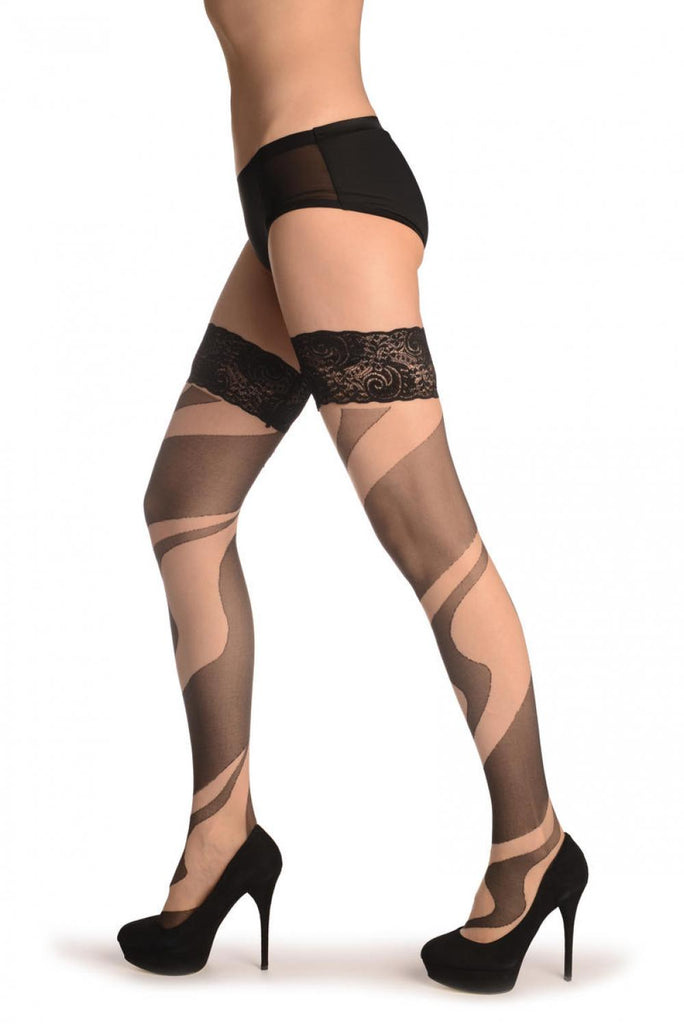 Liss Kiss Nude With Large Black Waves - Hold Ups