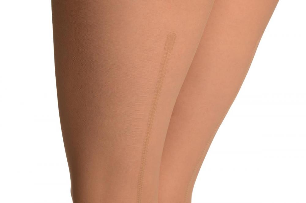 Liss Kiss Nude With Woven Back Zip Seam - Tights