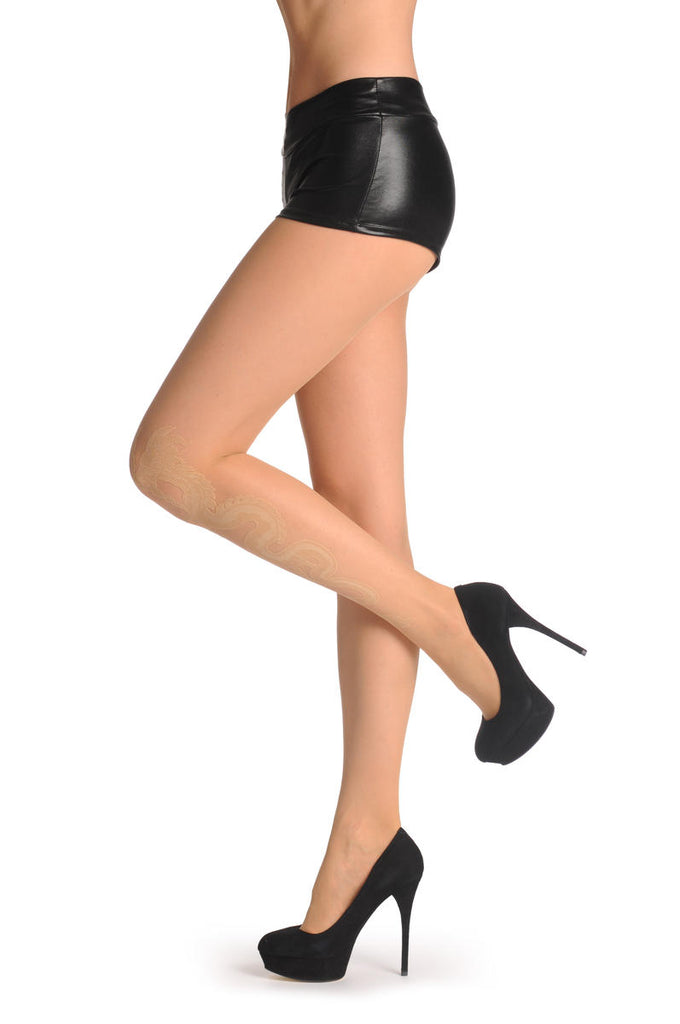 Liss Kiss Nude With Woven Dragon 20 Den - Tights