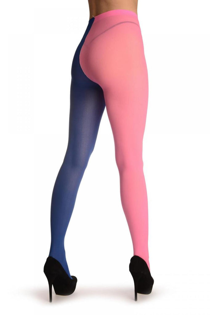 Liss Kiss One Leg Pink & One Leg Blue - Tights