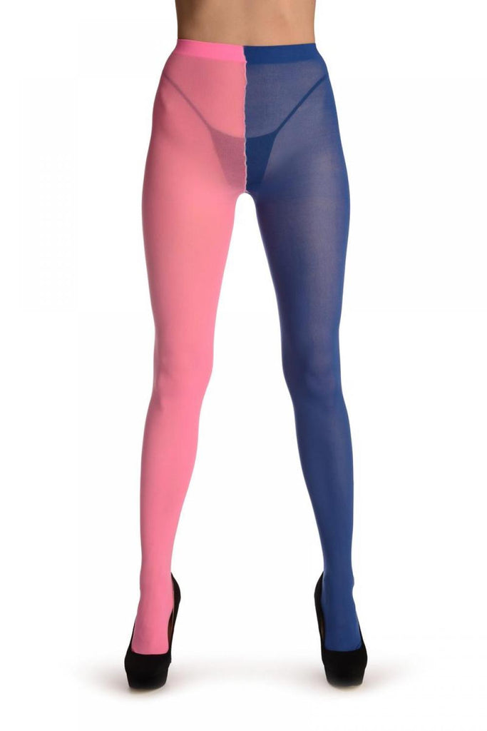 Liss Kiss One Leg Pink & One Leg Blue - Tights