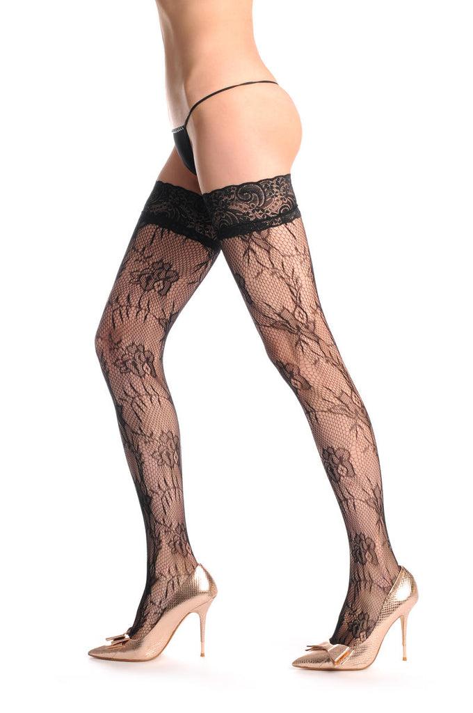 liss kiss Orchid Flowers Fishnet - Hold Ups