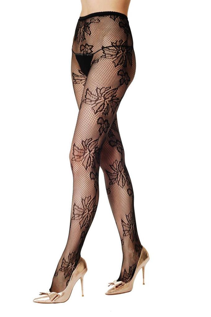 Liss Kiss Orchid & Peony Flowers - Tights
