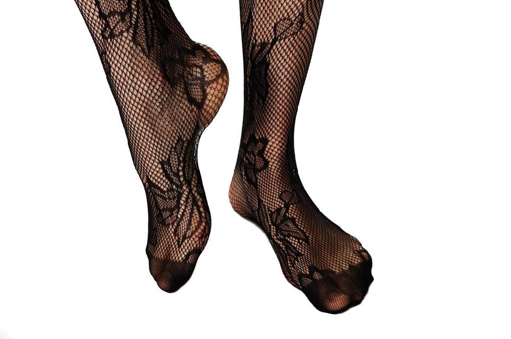 Liss Kiss Orchid & Peony Flowers - Tights