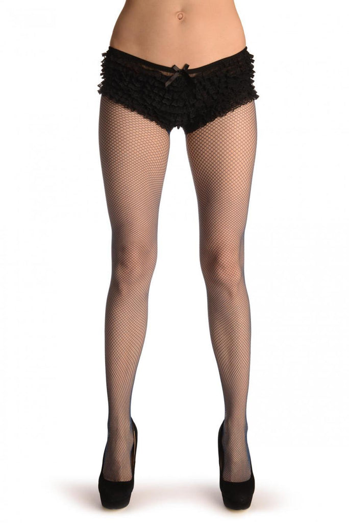 Liss Kiss Oxford Blue Fine Fishnet - Tights