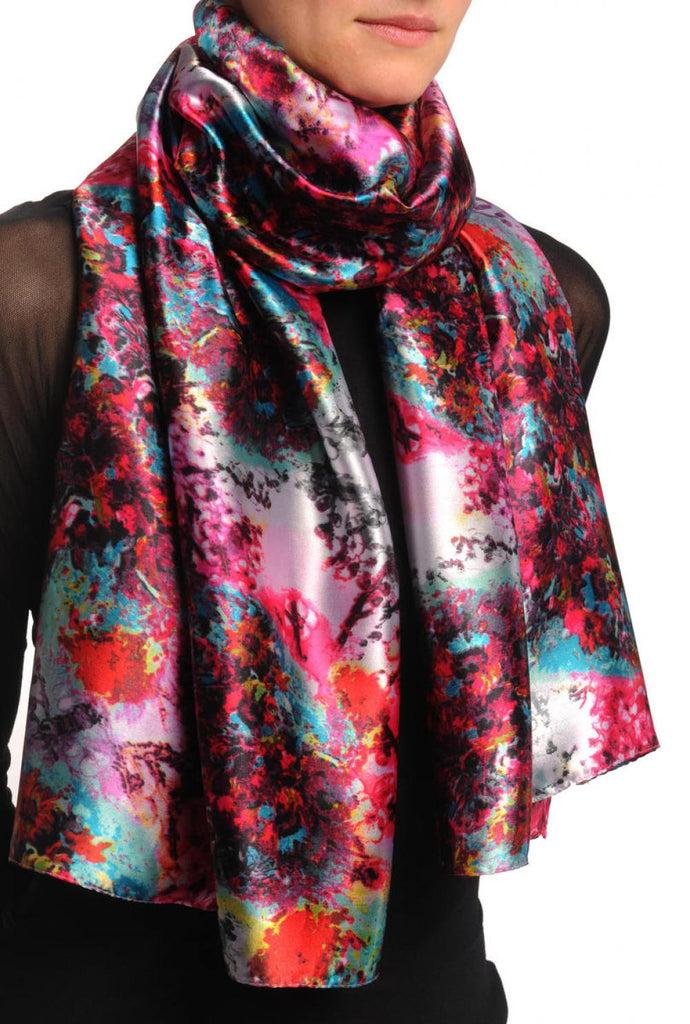 Liss Kiss Pink & Blue Lilac Flowers - Scarf