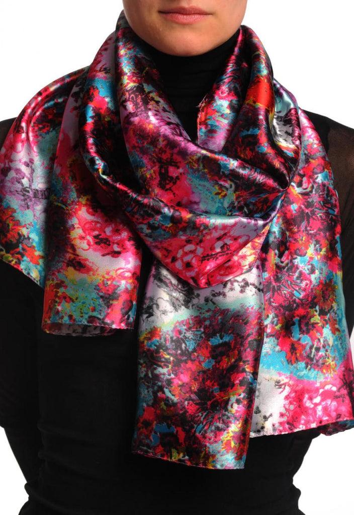 liss kiss Pink & Blue Lilac Flowers - Scarf