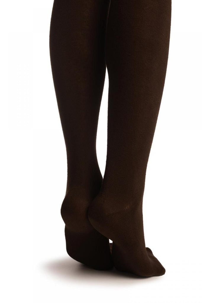 Liss Kiss Plain Brown All Over - Over The Knee Socks
