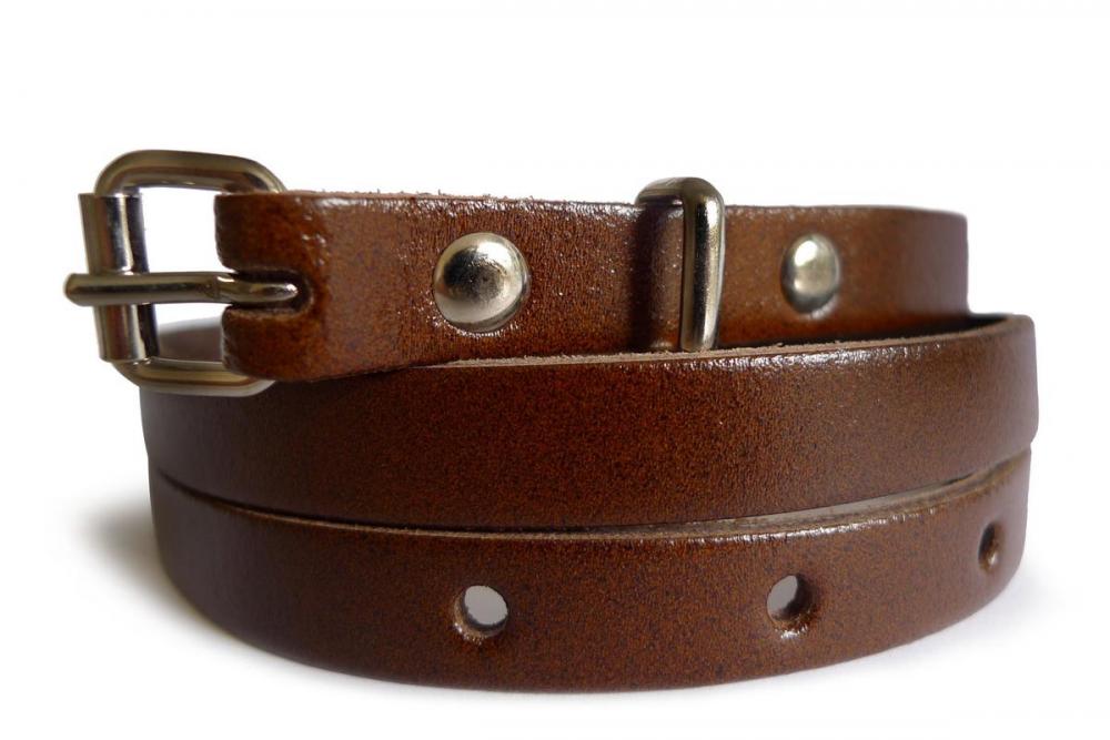 Liss Kiss Plain Brown Real Leather Women Belt - Belt