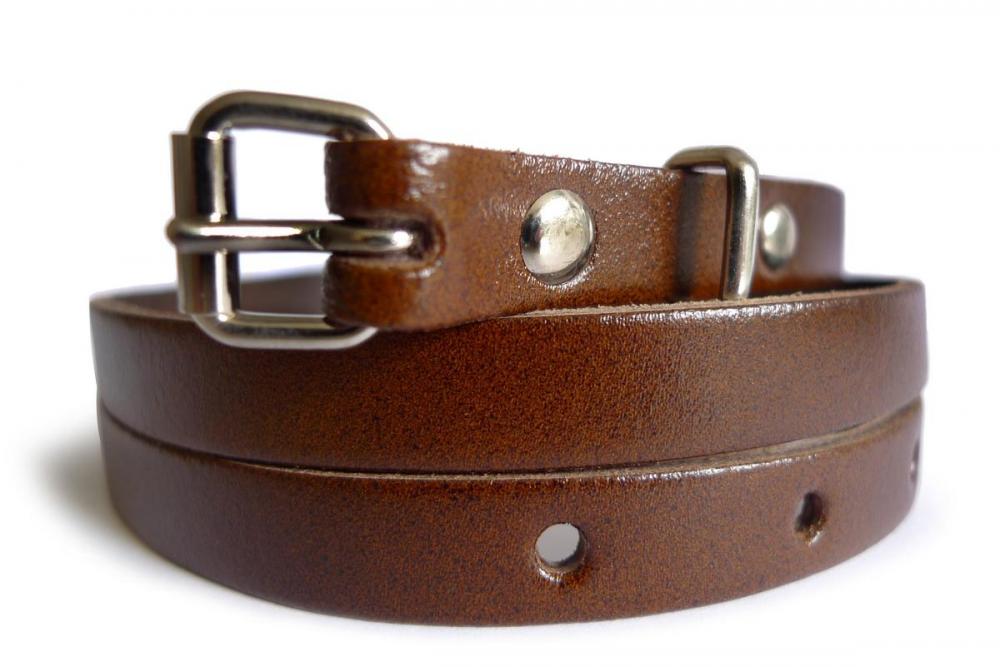 Liss Kiss Plain Brown Real Leather Women Belt - Belt