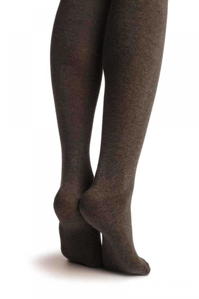 Liss Kiss Plain Grey All Over - Over The Knee Socks
