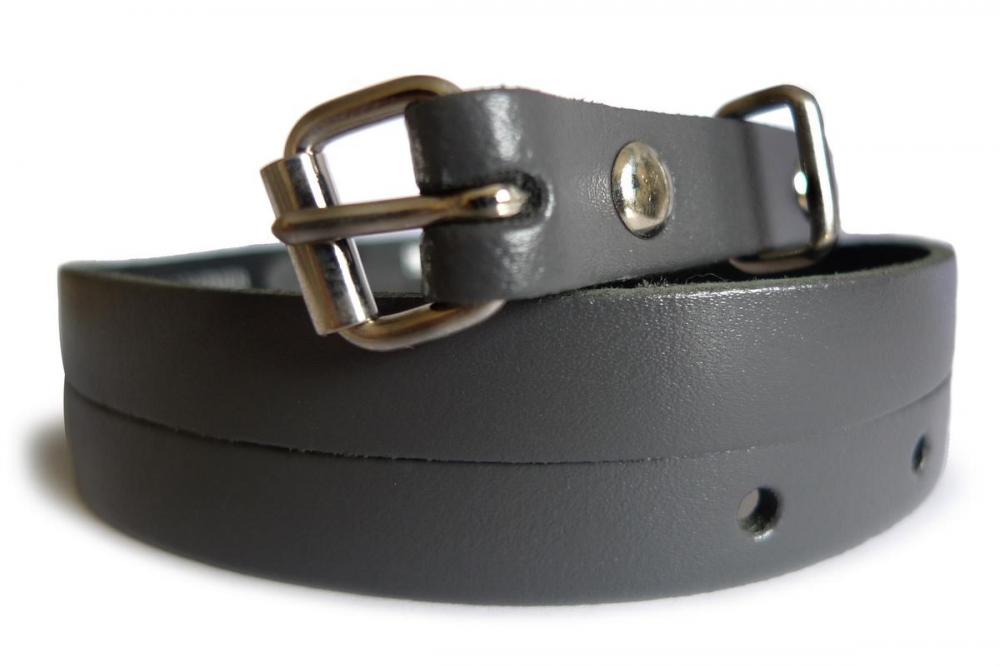 Liss Kiss Plain Grey Real Leather Women Belt - Belt