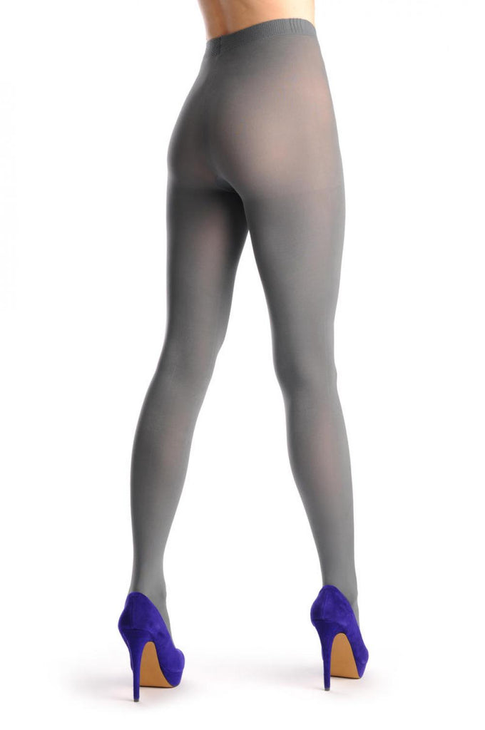 Liss Kiss Plain Grey Satin 100 Denier - Tights