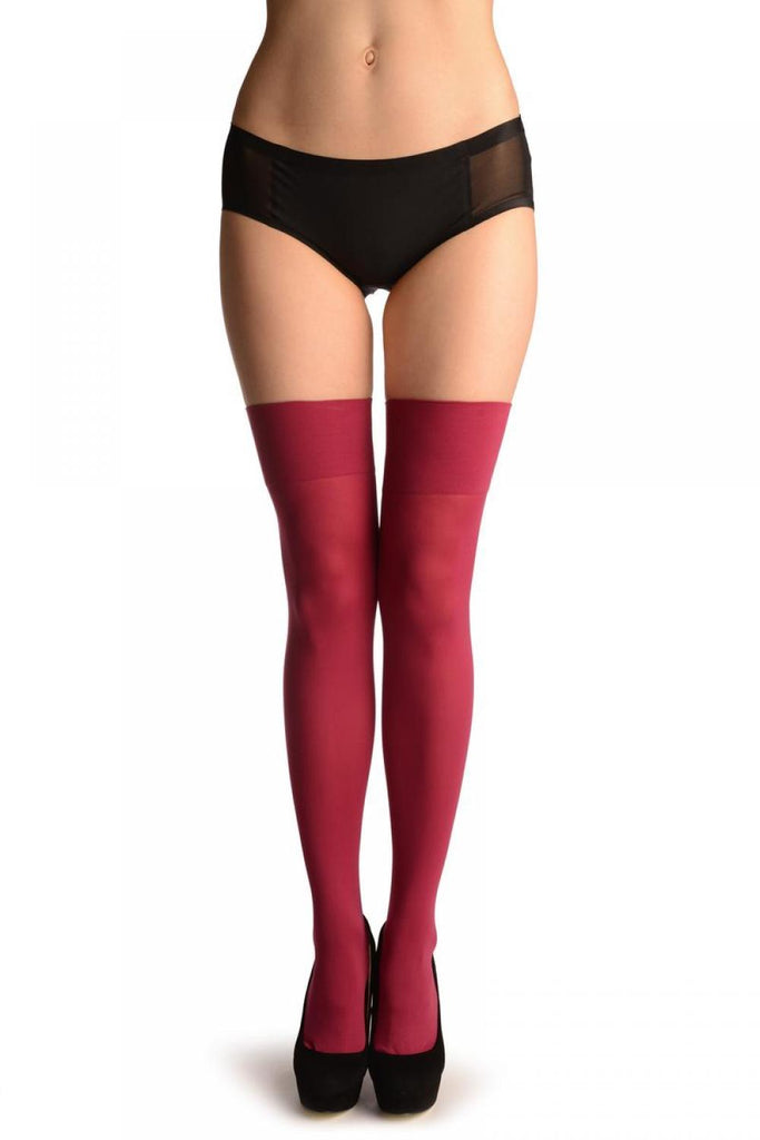 Liss Kiss Plain Raspberry Pink 80 Denier - Hold Ups