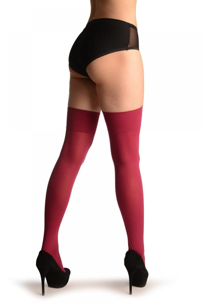 Liss Kiss Plain Raspberry Pink 80 Denier - Hold Ups