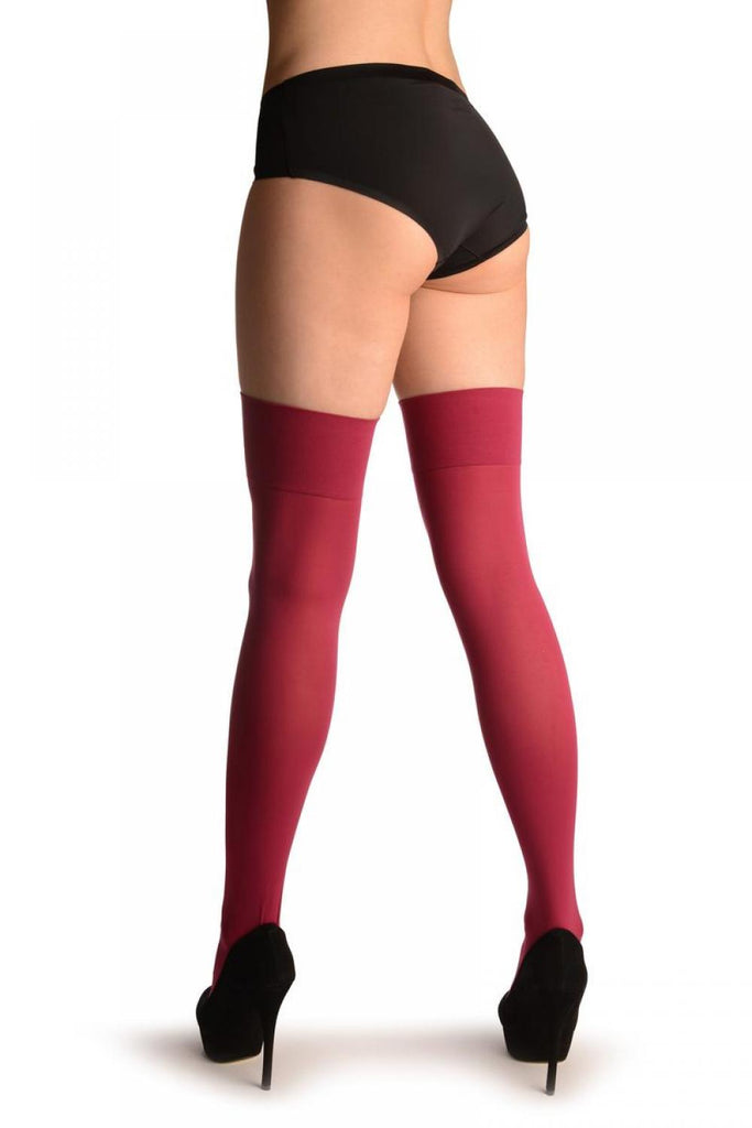 Liss Kiss Plain Raspberry Pink 80 Denier - Hold Ups
