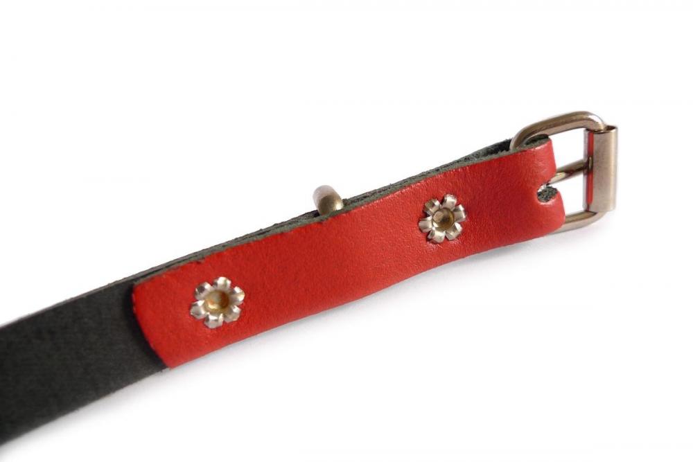 Liss Kiss Plain Red Real Leather Women Belt - Belt