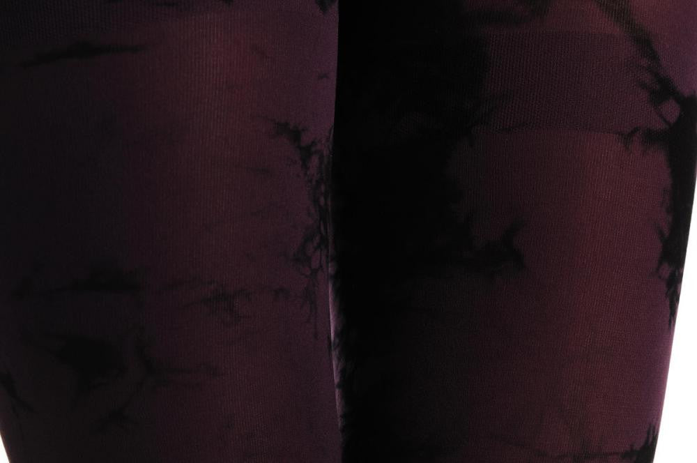 Liss Kiss Plum & Black Colour Splash (Tie Dye) - Tights