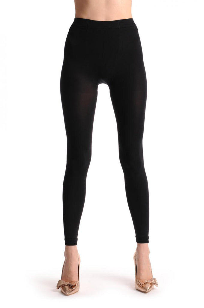 Liss Kiss Plus Size Plain Black 100 Den - Leggings