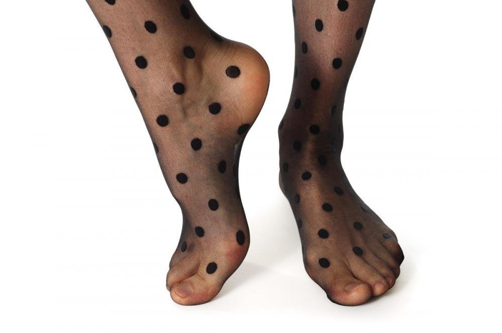 Liss Kiss Polka Dot & Vintage Garter - Tights